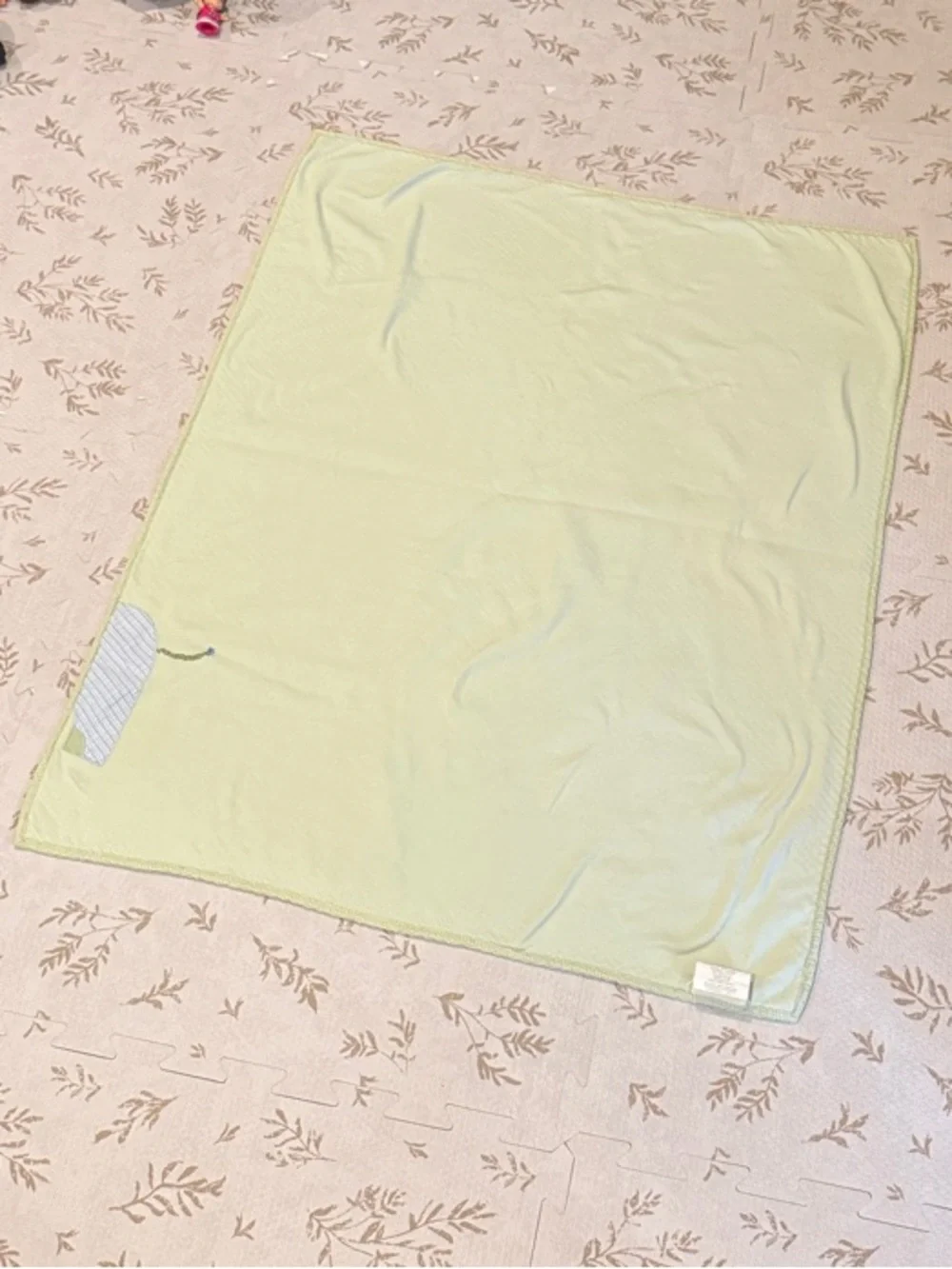 Pottery Barn Kids Blue and Green Elephant Baby Quilt